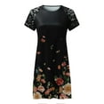 thumbnail image 2 of Gvmfive Women Casual Lace Short Sleeve Printed Summer T Shirt Dress, 2 of 4