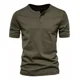 thumbnail image 1 of . Playeras Hombre Camisa Henley Manga Corta Casual Cuello V, 1 of 2