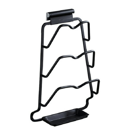 

Lid Wall Bracket Three Layers Aluminum Detachable Durable Hanging Lid Rack With Water Dish