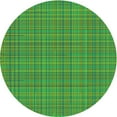 thumbnail image 1 of Ahgly Company Machine Washable Indoor Round Transitional Neon Green Area Rugs, 5' Round, 1 of 7