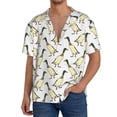 thumbnail image 3 of Fotbe Mallard Ducks print Short Sleeve Button Down Shirts for Men Casual Summer Beach Wrinkle Free Shirt-Small, 3 of 7