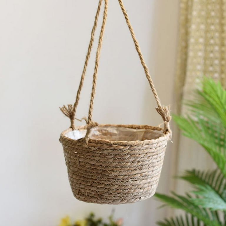 Colorful Hemp Rope Plant Hanger Hanging Planter Net Basket With Round Hook  Indoor Outdoor Garden Balcony Decor Mixed 3 Size 6pcs - AliExpress