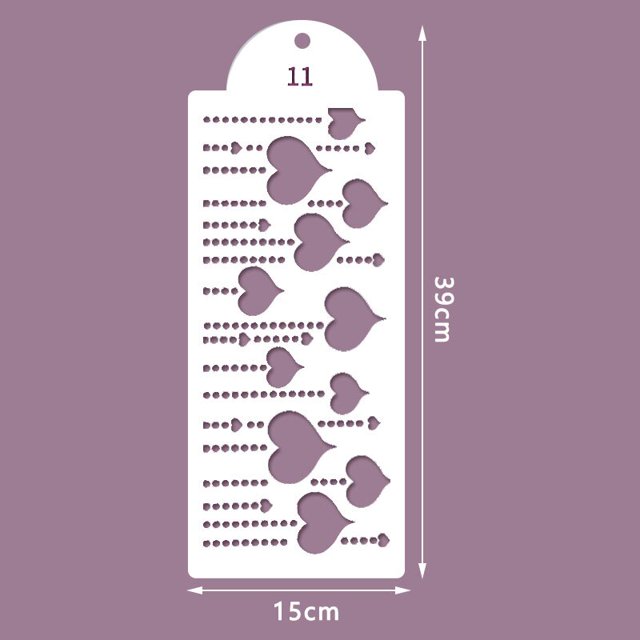 Fondant Cake Mesh Stencil Stamps Stencils Relieve para herramienta de decoración Molde de aerosol de plástico Galletas Chocolate Dibujo Pintura Tan Jianjun unisex