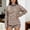 Coffee, variant on Casual Loose Fit Striped Shorts Two Piece Outfit for Spring Autumn Comfort Wear Women’s Shorts Suit Casual
