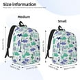 thumbnail image 3 of Naloa Dinosaur Canvas Backpack for Men Women Rucksack Casual Travel Daypack College Tote Satchel Bookbag for Teens-Small, 3 of 7