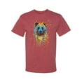 thumbnail image 2 of Bear Painting Splatter Abstract Art Animal Lover Men's Graphic T-Shirt, Vintage Heather Red, 4XL, 2 of 3