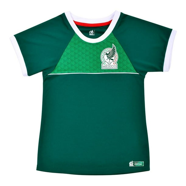 Playera Selección Nacional Talla 10 Cuello Redondo Verde para Niña
