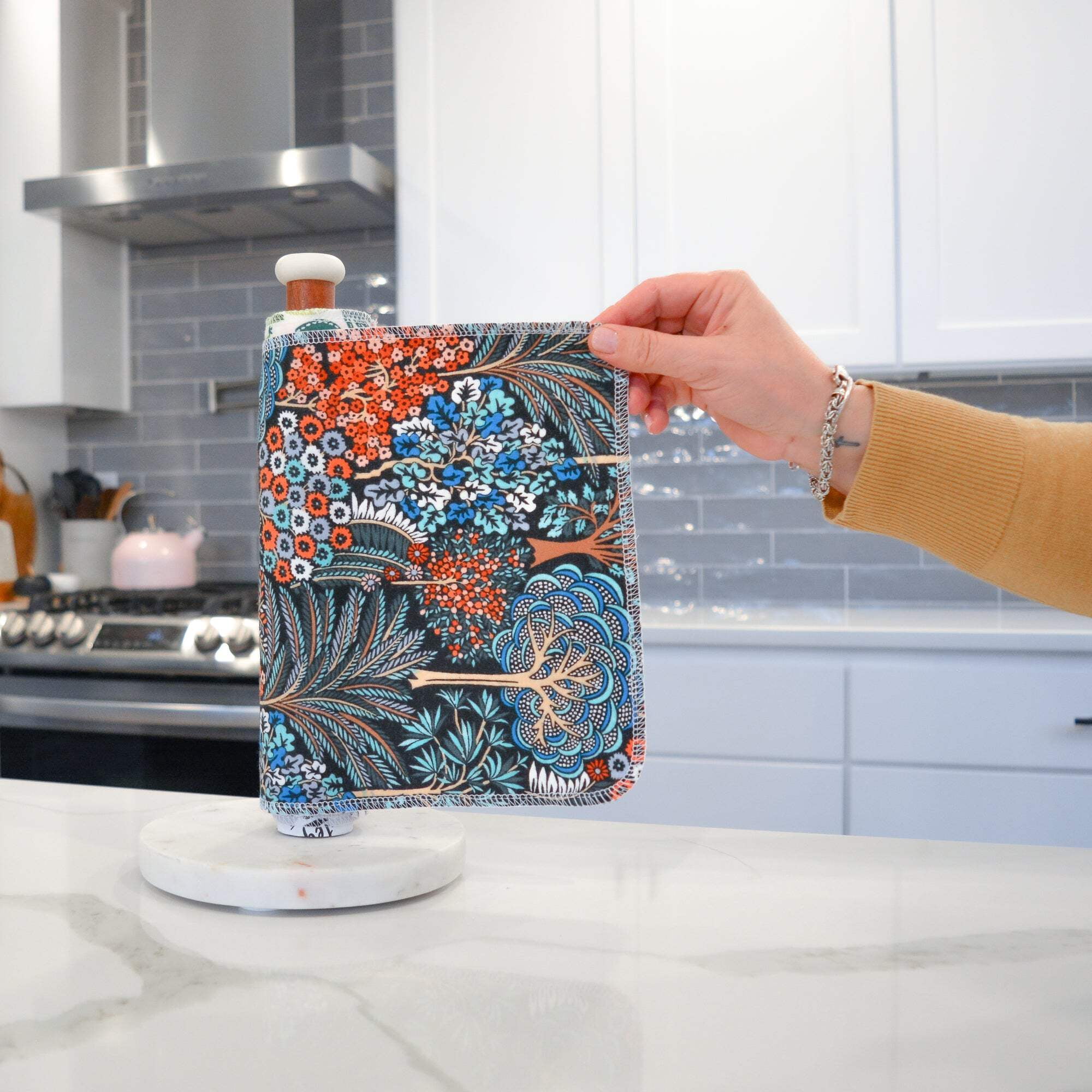 Marley's Monsters UNpaper® Towels: Marley's Favorites! - 12 Count Roll of Reusable Paper Towels - Cotton Flannel
