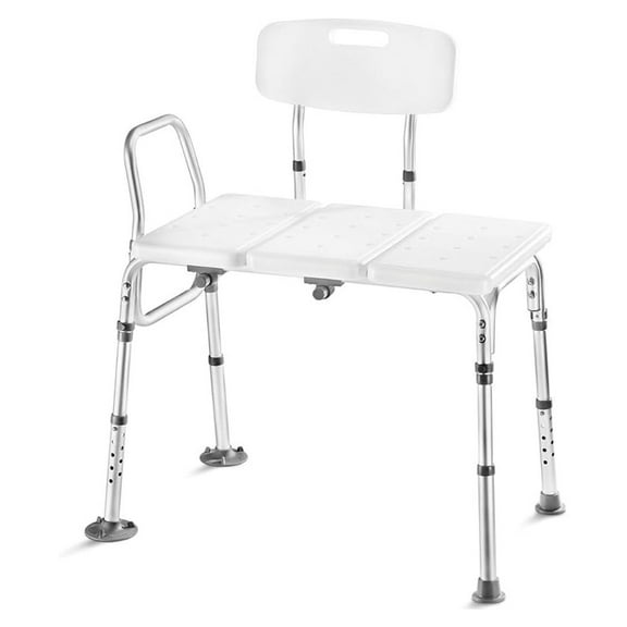 Bathtub Transfer Bench Shower Chair for Elderly & Disabled - Adjustable Height, 400lbs Capacity - Inside Shower Seat for Safe & Easy Tub Entry/Exit