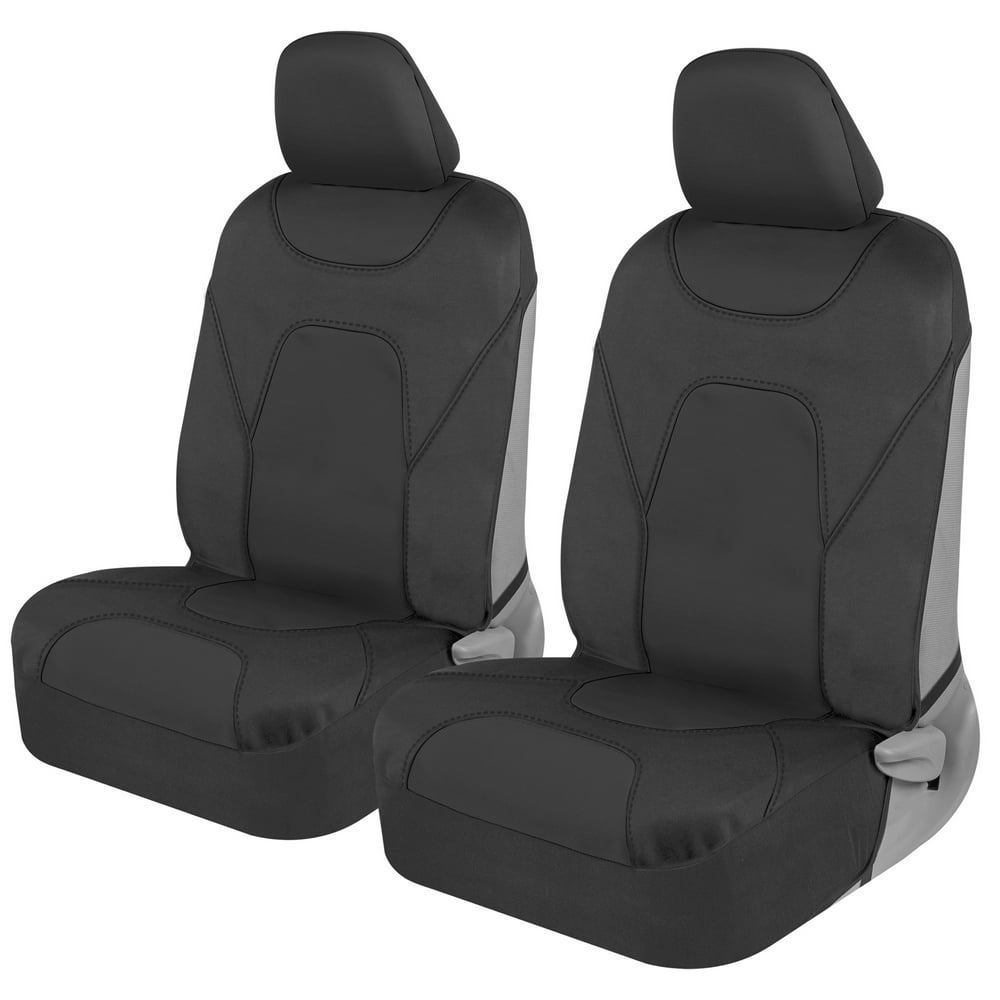 Motor Trend Waterproof Car Seat Covers Front, Black Universal Fit