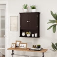 thumbnail image 4 of Costway Wall Mount Bathroom Cabinet Storage Organizer Medicine Cabinet Brown, 4 of 10