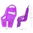 thumbnail image 4 of Glerc Doll Bike Seat for Girls Bicycle with DIY Unicorn Decals, Baby Doll Glerc Carrier, Kids Bike American Doll Accessories, Purple, 4 of 7