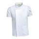 thumbnail image 3 of Chaqueta de chef de algodón, manga corta, ropa de catering, camisa, ropa de cocina Blanco L, 3 of 8