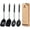 BLACK, variant on Bundlepro 4 Pack Silicone Home Kitchen Cooking Utensils Set, Solid Slotted Spatulas Spoons, Black