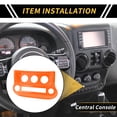 thumbnail image 2 of Unique Bargains 1 Pcs Console AC Switch Button Control Cover Trim for Jeep Wrangler JK JKU 2011-2017 A/C Air Conditioning Panel Cover Trim ABS Orange, 2 of 6