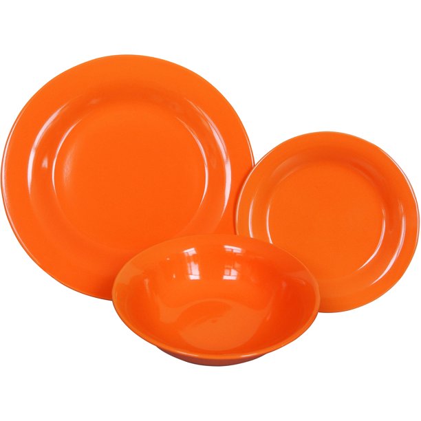 Mainstays College Starter 12Piece Stoneware Dinnerware Set, Exclusive