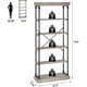thumbnail image 2 of 74-pulgada industrial 6 niveles book rack con metal frame y de madera estantes: ideal para almacenamiento organizer para home, oficina, sala de estar, o kitchen (gray), 2 of 7