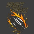 thumbnail image 2 of "Perfect Spirals" Flaming Football Adult Charcoal Short Sleeve Tee-Medium, 2 of 2