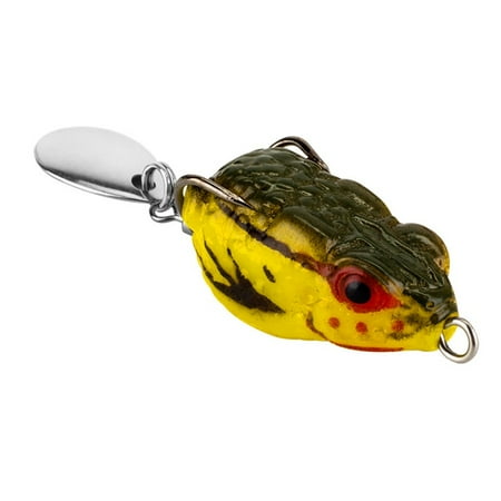 3cm/4.3G Soft Jumping Frog Lure with Dual Hooks Snakehead Handy Fishing Machine 3#