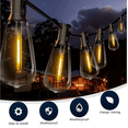 thumbnail image 7 of VOLIVO Solar Outdoor String Lights 100FT, Shatterproof Patio Lights with 24 ST38 Vintage Edison Bulbs, Solar Hanging Lights, for Porch, Deck, Garden, Backyard, 7 of 7