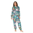 thumbnail image 2 of FORMRS Onesies Pajama for Adults Unisex Hoodie Winter Jumpsuit One Piece Sleepwear, Sizes S-2XL, Green Cartoon Truck Pattern, 2 of 7