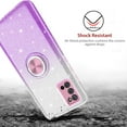 thumbnail image 6 of TJS for Samsung Galaxy A02S Phone Case, with Tempered Glass Screen Protector, Two Tone Shinny Glitter Metal Ring Magnetic Support Kickstand Cover (Purple), 6 of 8