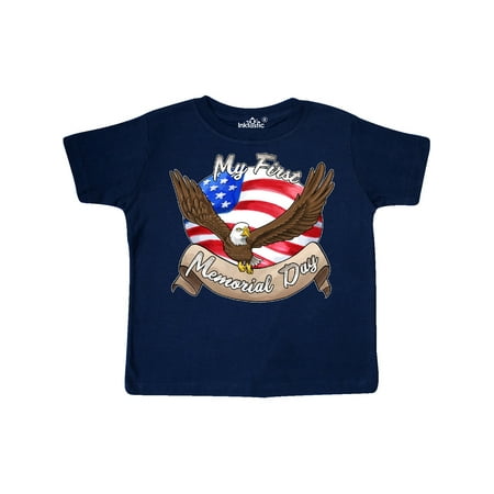

Inktastic My First Memorial Day- Bald Eagle Gift Toddler Boy or Toddler Girl T-Shirt
