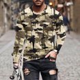 thumbnail image 2 of DDAPJ pyju Long Sleeve T-Shirts for Men Camouflage Graphic Tees Big and Tall Camo T Shirts Lightweight Casual Hiking Shirt Workout Athletic Tactical Tee Tops Khaki XXXXXL, 2 of 6