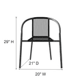 thumbnail image 4 of Grezjxc Modern Rattan Outdoor,Indoor Bedroom Restaurant Dining Chairs, Stackable Rattan Chairs for Patio or Drawing Room, Set of 4, Black, 4 of 7
