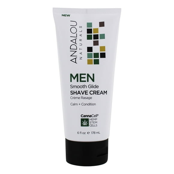 Andalou Naturals - CannaCell Men Smooth Glide Shave Cream - 6 fl. oz.