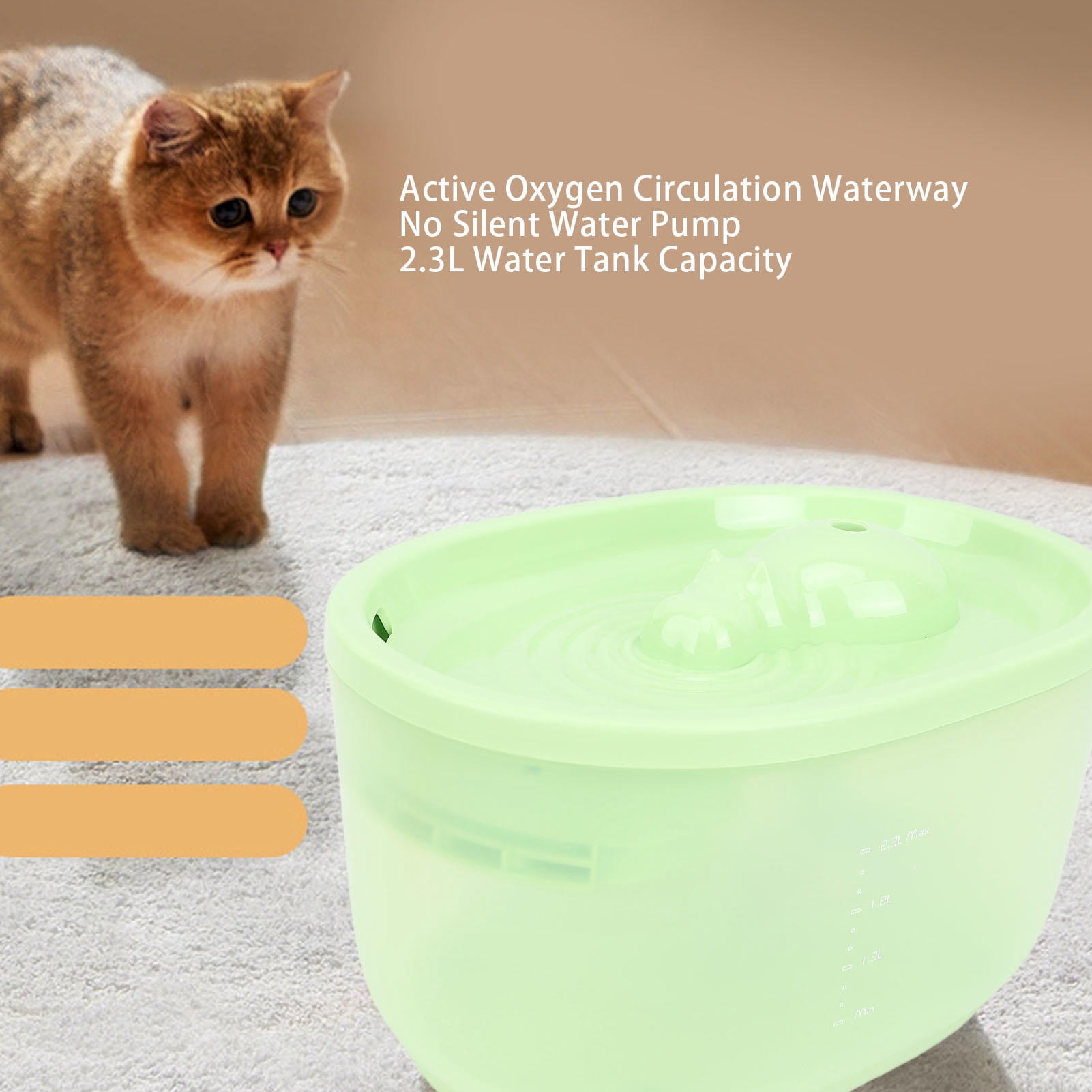 BOKYAN Smart Quiet Pet Water Fountain – Large Capacity, Automatic Circulation & Filtration for Cats & Dogs
