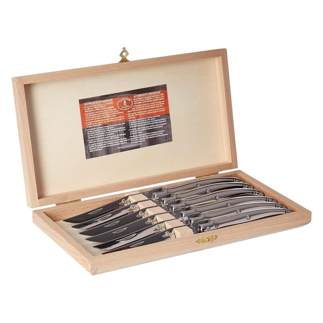 Cuchillos para carne Jean Dubost Laguiole de acero inoxidable, juego de 6