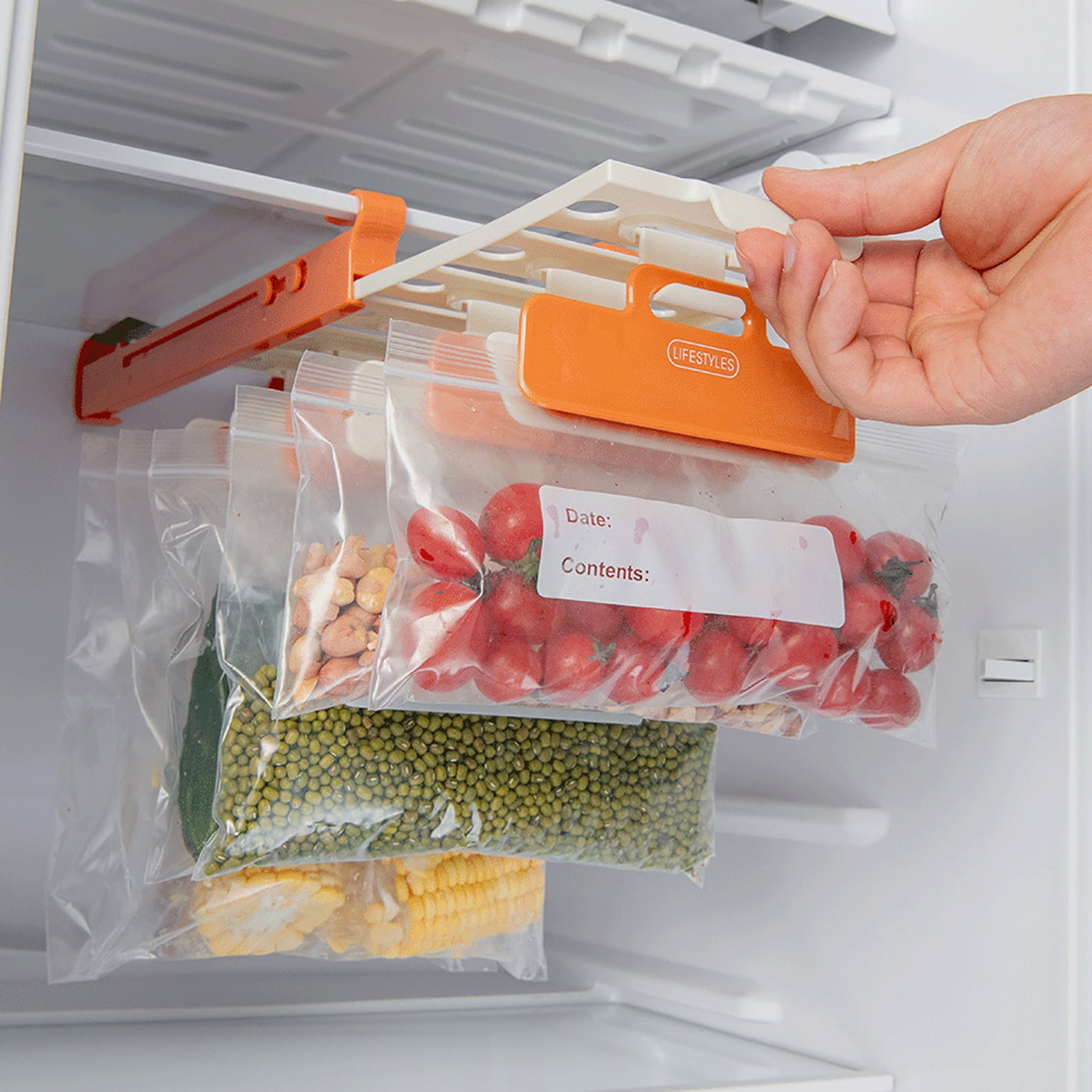 Grofry 1 Set Fridge Drawer Organizer Retractable Space Saving PP