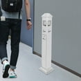 thumbnail image 2 of Metal Vertical Trash Bin Cigarette Butts Ash Collector Outdoor & Indoor Stainless Steel Trash Can Container Silver, 2 of 20
