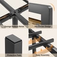 thumbnail image 5 of Queen Bed Frame, Queen Size Bed Frame with Wood Headboard and Footboard, Under Bed Storage, 800lbs, Gray, 5 of 10