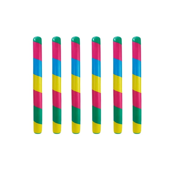 6 Pack Pool Noodles Jumbo, 61 Inch Heavy Duty PVC Inflatable Pool Noodle, Portable Giant Swim Noodle for Adults & Kids, Swimming, Lake, Beach(B)