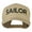 Khaki, variant on Sailor Embroidered Cap - Royal OSFM