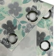 thumbnail image 4 of Ambesonne Floral Grommet Curtain, Abstract Nostalgic Retro, 50" x 72", Charcoal Grey Mint Green, 4 of 6