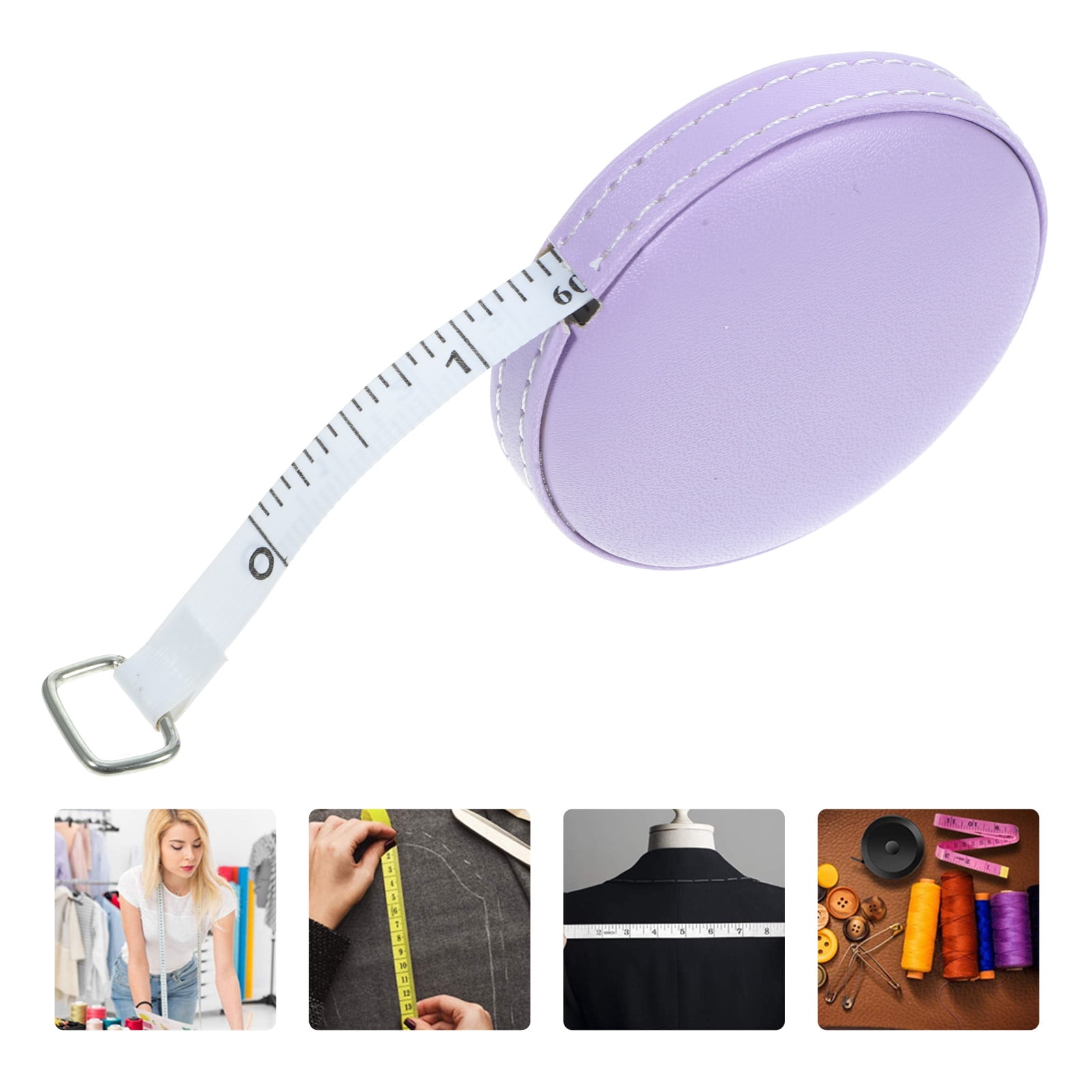 COMPUKAS Crafting Measuring Tape Tape Measure Lavender ABS Practical 1Pcs