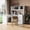 White, variant on Economic desk, various storage needs met / Works in living room, creates a clean space