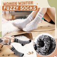 thumbnail image 3 of Holzlrgus Womens Fuzzy Socks Soft Cozy Fluffy Slipper Socks Winter Warm Plush Sleeping Christmas Socks, 3 of 6