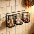 thumbnail image 6 of No Drill Wall Mounted Storage Rack, Kitchen Ginger Garlic Storage Basket, Household Spice Jar Organizer, No Drill Wall Mounted Storage Rack, 6 of 7