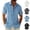 Blue, variant on Fashion Shirt for Men,Men's Boho Floral Button Down Shirt Short Sleeve Summer Top Tropical Holiday Beach Tops Streetwear