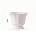 thumbnail image 3 of 4 Inch Round Ceramics Planter with Scalloped Rim,Mini Flowerpots with Drainage Plug for Indoor Outdoor Ferns Succulents, 3 of 6