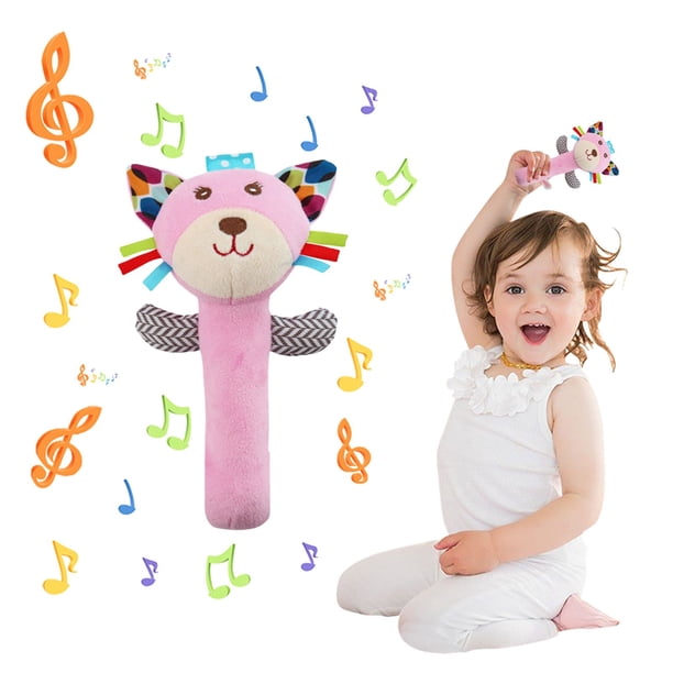 Juguetes de piscina, juguetes para bebés, juguetes para niños pequeños, sonajero de mano con varita sonajero, campana de tela