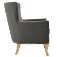 thumbnail image 2 of Dorel Living Reva Accent Chair, Living Room Armchairs, Charcoal Linen, 2 of 9