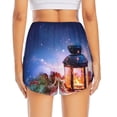thumbnail image 2 of Lsque Lantern On Snow With Christmas Printed Women's Running Shorts with Liner Pockets,Elastic Quick Dry Workout Athletic Gym Yoga Shorts,Womens High Waist Shorts-Medium, 2 of 9