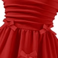 thumbnail image 5 of Posijego Girls Party Dresses Spaghetti Strap Bow Front A-Line Dresses Birthday Party Valentine's Day Midi Dresses, 5 of 8