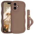 thumbnail image 1 of Funda GUAGUA para iPhone 16 Plus, pulsera ondulada marrón de 6.7 pulgadas, 1 of 8