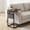 Brown, variant on Adjustable Height C Shape Side Table with Charging Station, 33 Inch Tall Slide Under Sofa Couch Table Small TV Tray for Living Room
